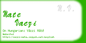 mate vaczi business card